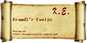 Kramár Evelin névjegykártya